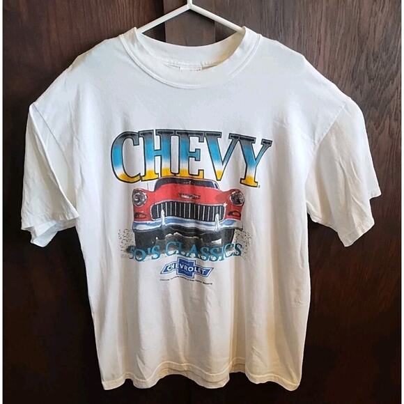 Gildan Other - Genuine Chevrolet Chevy Bel Air Classic 50s Car Tee White T-shirt Vintage Gildan